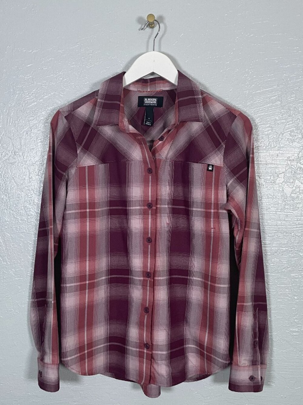 Duluth Trading Alaskan Hard Gear AKHG Women S Purple Midnight Sun Shirt Flannel